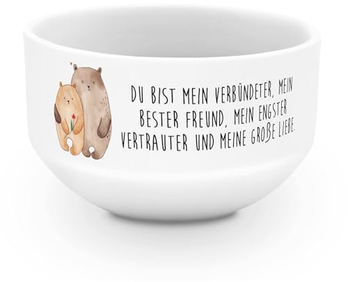 Mr. & Mrs. Panda salatschälchen Bären Liebe - Geschenk, Suppenschüssel, Bärchen, Bär, Snackschale, dessertschale, schöne Müslischale, Kuscheln, Verheiratet, Verknallt, Blume, Obstschale, Hochzeitstag