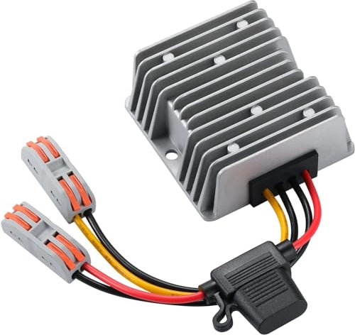 YABOANG Alimentatore DC/DC salire/scendere da 9-32V a 12V,convertitore di tensione con fusibile a 12V5A 60W MAX Trasformatore di potenza per automotive,luci LED,banchina della barca,strumenti e altro