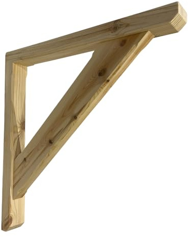 Timber Gallows Bracket 600mm x 635mm Straight Brace Mortice and Tenon Jointed