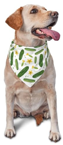 Hundhalsduk, gurkblomma, triangelhaklapp, hundnäsduk, söta hundtillbehör, hundhalsdukar