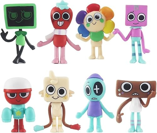 8PCS Dandy Figur Mini Figuren Gaming Horror Games Dandy Multiplayer Spiel Figuren Collectible Partybedarf für Geschenk für Gamer 2,76-3,75 Zoll Ab 3+ Jahren