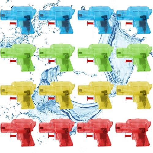 BNWRRCVKE 16pcs Pistolets à Eau, Pistolet à Eau pour Enfants, Pistolets et Fusils à Eau, Jouet d'Eté Pistolet à Eau Jeu de Piscine de Plage en Plein air, Cadeau pour Enfant