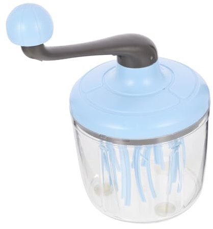 Alipis Batidor Manual De Huevos Ergonómico Pequeño Azul, Batidora De Crema De Cocina De Acero Inoxidable, Herramienta Para Mezclar y Espumar, Uso Doméstico, Utensilio De Cocina