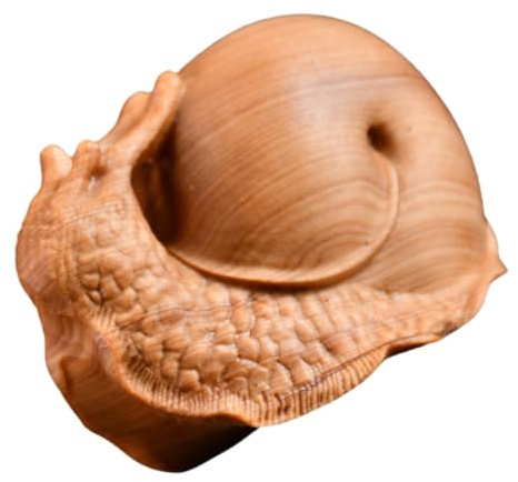 ORFOFE Statuina di Lumaca in Legno Intagliata Decorazione Creativa e Adorabile per Soggiorno e Regalo Originale Artigianale Unica