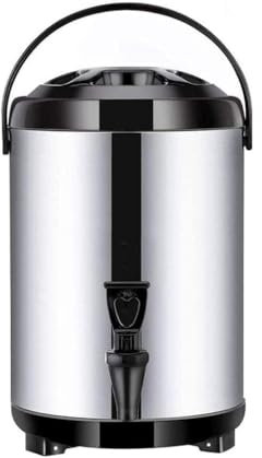 Dispensador de agua caliente y bebidas con grifo, termo de acero inoxidable con aislamiento térmico, cubo comercial grande para fiestas, bufé, hotel, mantiene calientes las bebidas refrigeradas (col