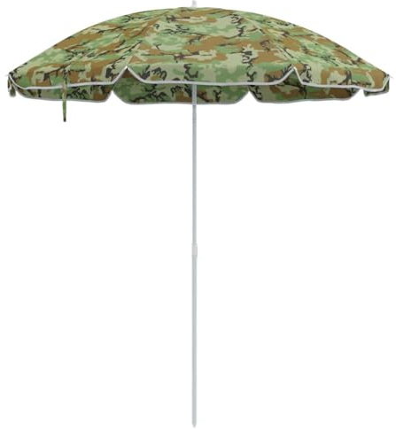 vidaXL Gartensonnenschirm 263 x 263 x 272 cm 170T Polyester Tarnung | Winkel für optimalen Schatten, Reduziert Verblassen und Sonnenschäden, Gewährleistet Haltbarkeit und Langlebigkeit