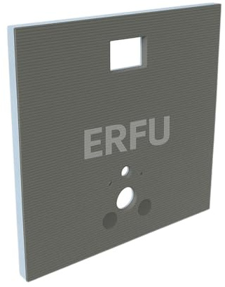 ERFU Panneau XPS 1245 x 1200 x 20 mm pour Bâti-Support WC – Panneau d’Habillage Étanche, Polystyrène Extrudé Léger, Prépercé, Isolation Haute Résistance (Livré en 2 Parties pour Transport Sécurisé)