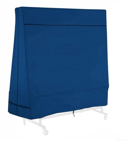 Yhenlovtt Mesa de trabajo para interiores y exteriores, mesa plana 600D, plegable, resistente al viento, con cremalleras, cubierta impermeable para tenis de ping pong, Oxford