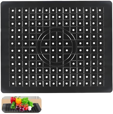 Tapis Fond Evier Protege Evier Cuisine DécoupablePliable Antidérapants, Tapis de Protection en Nid d’Abeille pour Évier de Cuisine, Résistant à la Chaleur, Non Toxique, pour Vaisselle et Fruits