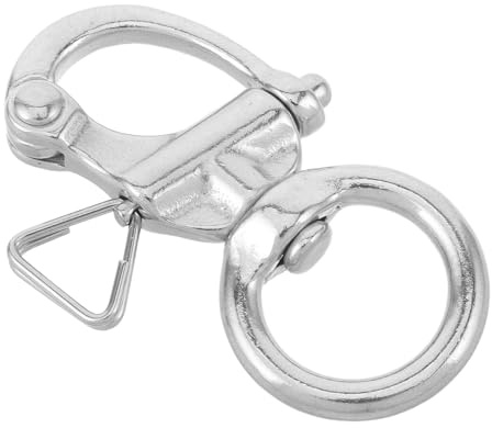 PRETYZOOM Crochet Pivotant en Acier Inoxydable 65 Mm pour Bateau – Manille à Dégagement Rapide Marine – Accessoire de Gréement pour Amarrage et Navigation Plaisance – Résistant à L’Eau