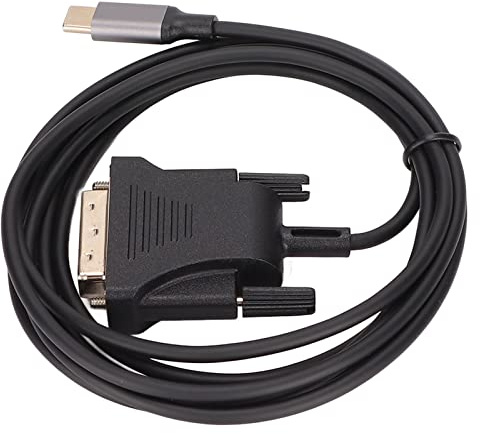 Ticfox Câble USB C 3.1 vers DVI, Adaptateur de Signal Clair, Stable, Haute Vitesse, pour TV, Smartphone, projecteur, matériau ABS, Longueur 190cm