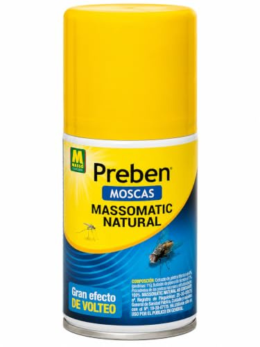 Insecticida Moscas y Mosquitos Aerosol Preben Massomatic Natural 250 ml MUY EFICAZ | Insecticida Contra Insectos Voladores | Compatible Máquinas Automáticas | Acción Repelente | Nexum Market