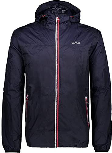 CMP Chaqueta Hombre Rain Fix Capucha, Armada, 3XL