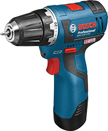 Bosch GSR 10,8 V-EC - Cordless Combi Drills (Lithium-Ion (Li-Ion), Black, Blue)
