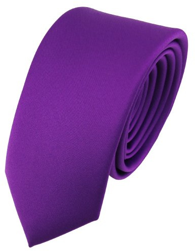 TigerTie - schmale Satin Designer Krawatte in gelb goldgelb Uni einfarbig - Binderbreite 6 cm