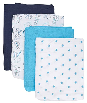 Care Baby Spucktücher aus 100% Baumwolle (4er Pack)