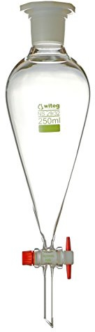 Witeg 2 658 050 SQUIBB NS19 PE - Embudo de cristal de borosilicato (3,3 PTFE macho, 26 50 ml, 2 unidades)