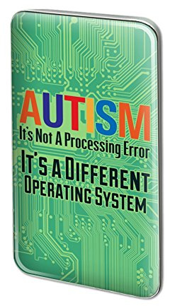Autism Not A Processing Error Rectangle Lapel Pin Tie Tack