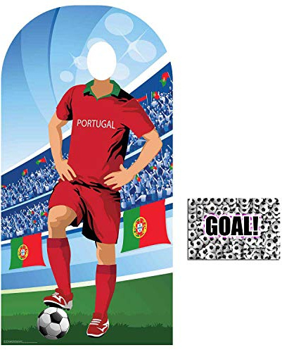 BundleZ-4-FanZ by Starstills Portugal WM-Fußball 2018 Pappfiguren Stehen Hinter Lebensgrosse Pappaufsteller - mit 25cm x 20cm Foto