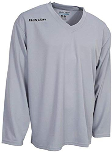 Bauer Flex Series - Maglia da allenamento per hockey su ghiaccio, taglia L, colore: Argento