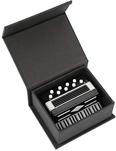 Hztyyier Miniatur Akkordeon, Modell Mini Musikinstrument Miniatur Dekoration mit Aufbewahrungskoffer für Zuhause Kaffee Ornament