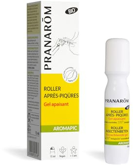 Pranarôm Aromapic Roller Après-Piqûres Bio 15 ml | Calme immédiatement les démangeaisons dues aux piqûres. Ne dessèche pas la peau, dès 3 ans.