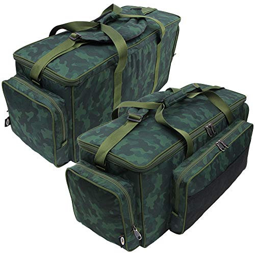 DNA Leisure Deluxe Large Carp Coarse Fishing Camping Insulated Green Tackle Carryall Food Bag in New CAMO