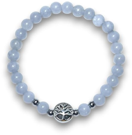 Majas Perlen Edelstein Armband Handmade aus verschiedenen Edelsteinen mit Lebensbaum aus Edelstahl Silber oder Gold - Spiritueller Schmuck - esoterisches Geschenk - personalisierbar