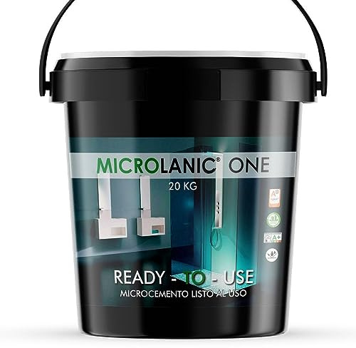 MICROLANIC ONE FEIN (20KG). Für 40m2. Feinkörniger, gebrauchsfertiger Mikrozement für die Boden- und Wanddekoration. Dieses Produkt ist Teil eines Systems. FARBE 27 PASTELLROSA