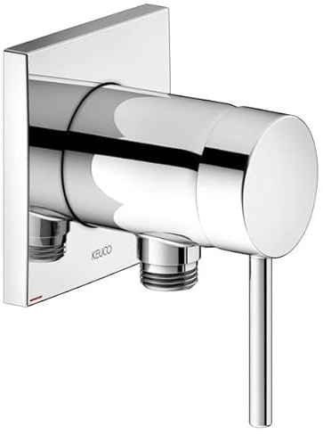 KEUCO IXMO Soft Mitigeur monocommandé pour douche avec raccord de flexible, rosace carrée, 59552010202, Couleur: Chromé
