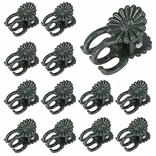 LSRVNM 100 Stück Orchideenklammern, Pflanzenklammern, Gartenpflanze Wiederverwendbare Clips, Pflanzenstützclips für Stützung von Reben Gemüse Tomaten Kletterpflanzen (Grün)