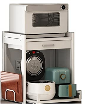 Rejilla para microondas Rejilla de almacenamiento for olla arrocera eléctrica de cocina, mesa for el hogar, extraíble, almacenamiento multifuncional, olla arrocera eléctrica, horno microondas, estante