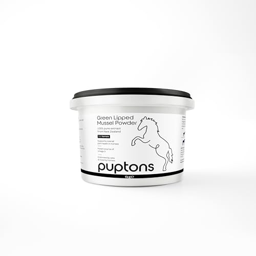 Puptons 100% Pure Green Lipped Mussel Powder for Horses | 1kg 100% Pure Extract from New Zealand (1kg)