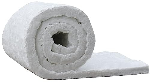 Fellie Ceramic Fibre Blanket Insulation - Fireproof, High Temperature Insulation for Kilns, Wood Stove, Forge, Pizza Ovens - 610mm x 300mm x 25mm, 96kgm³