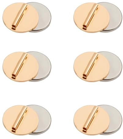 6 Paar Mini Magnetischer Broschenkonverter, Harmlos Metall-Pin-Rückseiten Fast Unsichtbar Pin-Konverter für Schal Hijab Tücher Dünner Stoff (Gold)