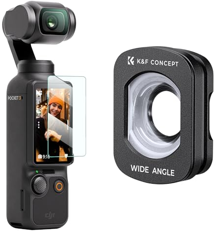 K&F Concept Magnetic Wide Angle Lens Compatible with DJI OSMO POCKET 3, Wide Filter External Expanded View Lens Accessories