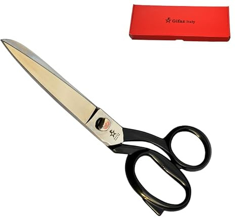 GIFAZ Forbici da Sarta Professionali di Precisione TAGLIATUTTO in Acciaio al Carbonio Verniciate Resistenti ed Affilate per Taglio e Sartoria - Ultra Resistente Made in Italy Cm. 23,50