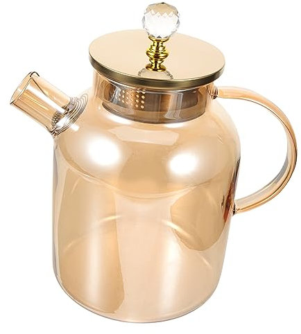 Cabilock Brocca in Vetro Distributore d Acqua Portatile Contenitore Per Bevande Coperchio Adatto Per Tè Alla Frutta e Uso Quotidiano
