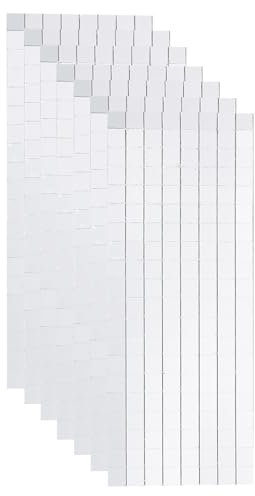 QUARKZMAN 1120 PEZZI Specchi in Vetro Piastrelle a Mosaico Autoadesive Specchio Argento 5 x 5mm per Palla da Discoteca, Artigianato Fai da Te, Decorazione KTV 7 Fogli