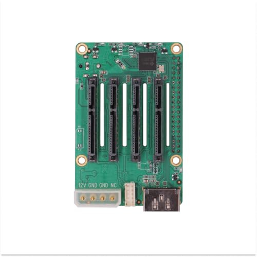 Radxa Penta SATA HAT, fino a 5 dischi SATA HAT per Raspberry Pi 5 e Rock Pi SBC, mini NAS Server, computer a scheda singola