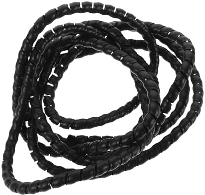 Hemobllo Data [ Protezione Per Cavi a Spirale 3 Metri, Tubo Flessibile Isolante e Protettore Del Cavo Nero, Avvolgimento Di Filo Per Organizzazione Cavi Elettrici