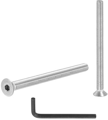 PATIKIL M5 x 70 mm Senkkopf Inbusschrauben 10 Stk 304 Edelstahl Sechskant Senkkopfschrauben Für Möbel Tische Maschinen Silber