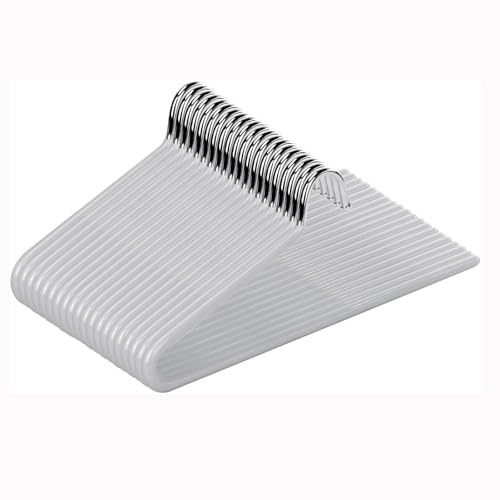 MAFAGE Hosenbügel Metall 20er Set, Platzsparend für Kleiderschrank 33.5cm | Edelstahlkonstruktion, rutschfeste Gummierung, Offenes Enddesign, vielseitig für Hosen Röcke Socken und Accessoires