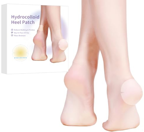 Hydrokolloid Pflaster Ferse 10 Stk Fersenpolster Wasserdicht Hydrokolloid Fersenpflaster Bandages für Trockene Rissige