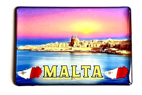 Malta - Magnete per frigorifero souvenir – regalo di viaggio, Malta per viaggiatori, pensierino – aimant de refrigerateur, calamita de frigorifero, magnete Fridge, iman de nevera, koelkastmagneet