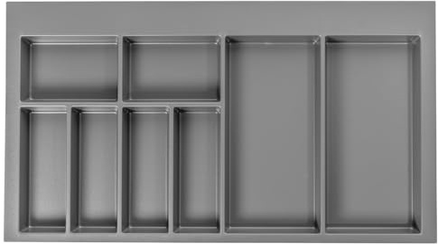 B2C Cutlery Drawer Organizer Adjustable & Cut-to-Size Kitchen Drawer Insert Cabinet Roganize Durable Plastic Universal (900mm)