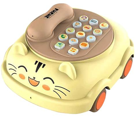 Telefon för barn | Interaktiva lärande pedagogiska spel - Simuleringstelefon med hjul för lärande - för pojkar och flickor, , inomhus, dagis, resa