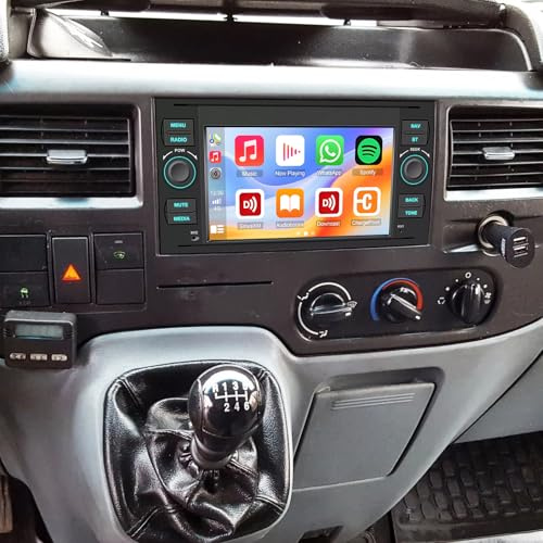 2+64G Android 15 Autoradio CarPlay wireless per Ford Transit Mk7 2007-2012,2 Din 7 Zoll Touchscreen Auto Stereo Touch Screen Radio Bluetooth Multimediale con GPS WiFi FM Mirror Link Backup Camera