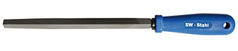 SW-Stahl 90934L Werkstattfeile Dreikant I 260 mm I Dreikantfeile I mit Kunststoffgriff I Dreikant Feile