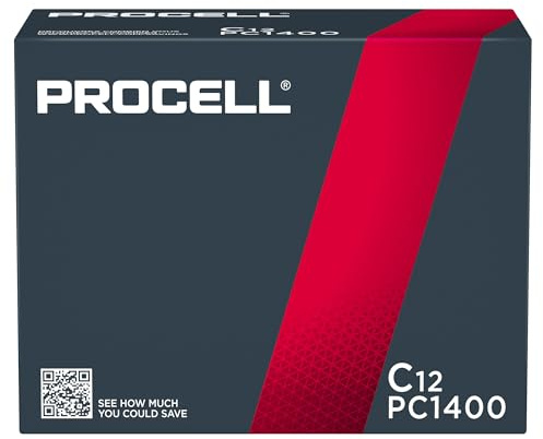 Procell Alkaline Batteries, C, 12/Box, Sold as 12 Each